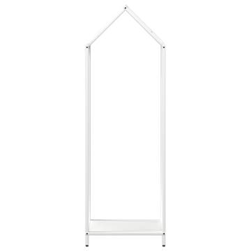 Firewood Rack White 40x25x120 cm - Sturdy Steel Storage