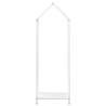 Firewood Rack White 40x25x120 cm - Sturdy Steel Storage