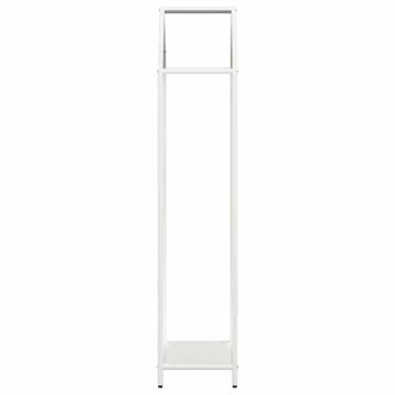 Firewood Rack White 40x25x120 cm - Sturdy Steel Storage