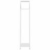 Firewood Rack White 40x25x120 cm - Sturdy Steel Storage