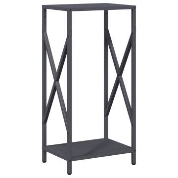 Sturdy Anthracite Firewood Rack | 34x25x70 cm | Steel Design