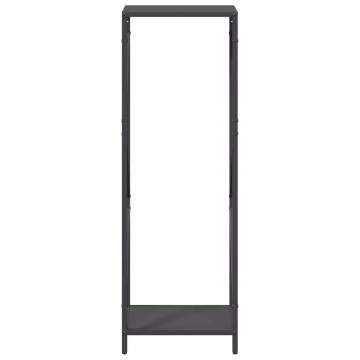 Firewood Rack Black 34x25x100 cm | Durable Steel Design