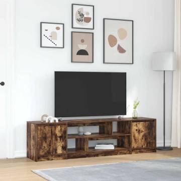 Stylish Smoked Oak TV Cabinet - Ample Storage & Durable Design