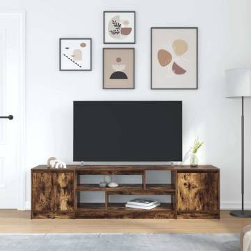 Stylish Smoked Oak TV Cabinet - Ample Storage & Durable Design