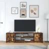 Stylish Smoked Oak TV Cabinet - Ample Storage & Durable Design