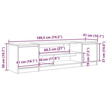 Stylish Smoked Oak TV Cabinet - Ample Storage & Durable Design