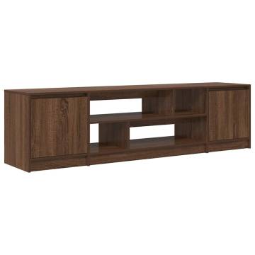 Brown Oak TV Cabinet - Stylish Storage for Your Living Room