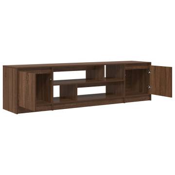 Brown Oak TV Cabinet - Stylish Storage for Your Living Room