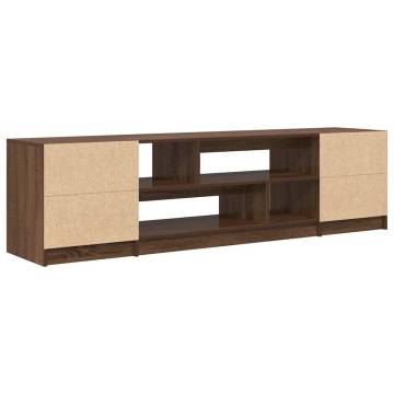 Brown Oak TV Cabinet - Stylish Storage for Your Living Room