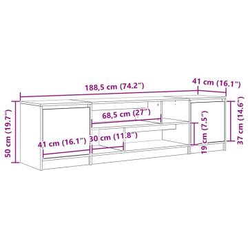 Brown Oak TV Cabinet - Stylish Storage for Your Living Room