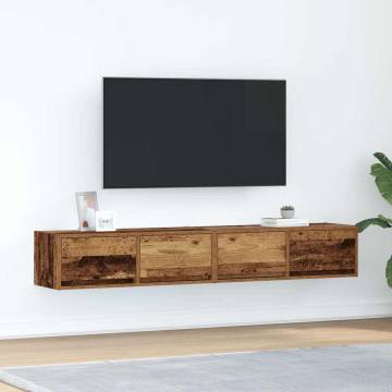 Stylish Old Wood TV Cabinets - 2 pcs | HipoMarket