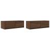 Stylish Brown Oak TV Cabinets - 2 pcs | Hipomarket