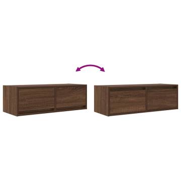 Stylish Brown Oak TV Cabinets - 2 pcs | Hipomarket