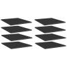 Bookshelf Boards 8 pcs High Gloss Black 40x50x1.5 cm Engineered Wood Colour high gloss black Size 40 x 50 x 1.5 cm Quantity in Package 8 