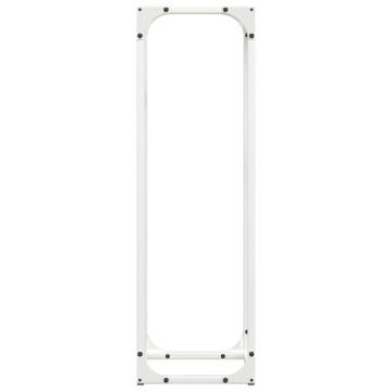 Firewood Rack White 25x25x80 cm - Sturdy Cold-Rolled Steel