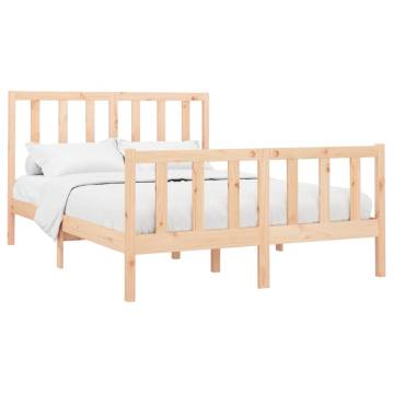 Solid Wood Pine Bed Frame 160x200 cm - Stylish & Sturdy