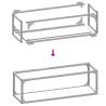 Firewood Rack White 25x25x80 cm - Sturdy Cold-Rolled Steel