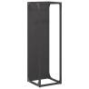 Firewood Rack Black 25x25x80 cm - Durable Cold-Rolled Steel