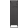 Firewood Rack Black 25x25x80 cm - Durable Cold-Rolled Steel