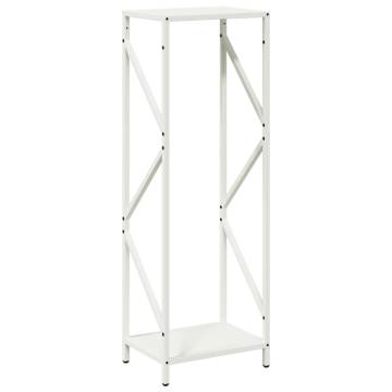 Firewood Rack White 34x25x100 cm - Sturdy Steel Storage