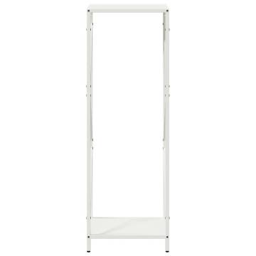 Firewood Rack White 34x25x100 cm - Sturdy Steel Storage