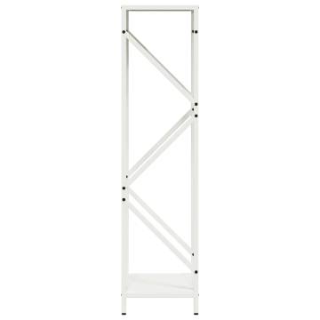 Firewood Rack White 34x25x100 cm - Sturdy Steel Storage