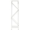 Firewood Rack White 34x25x100 cm - Sturdy Steel Storage