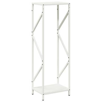 Firewood Rack White 34x25x100 cm - Sturdy Steel Storage