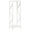 Firewood Rack White 34x25x100 cm - Sturdy Steel Storage