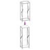 Firewood Rack White 34x25x100 cm - Sturdy Steel Storage