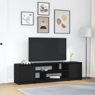 TV Cabinet Black Oak - Stylish and Functional Storage Solution