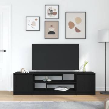 TV Cabinet Black Oak - Stylish and Functional Storage Solution