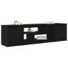 TV Cabinet Black Oak - Stylish and Functional Storage Solution