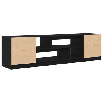 TV Cabinet Black Oak - Stylish and Functional Storage Solution