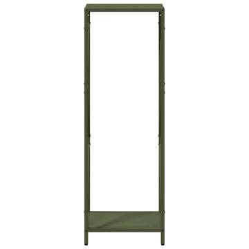 Olive Green Firewood Rack - Durable Cold-Rolled Steel | HipoMarket