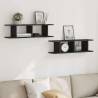  Wall Shelves 2 pcs Black Oak 75x18x20 cm Engineered Wood Colour black oak Size 75 x 18 x 20 cm Quantity in Package 2 Number of Pieces 1 