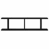 Wall Shelves 2 pcs Black Oak - Stylish Storage Solution