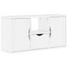 5 Piece TV Units with Storage ODDA - White Solid Wood Pine