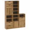 ODDA 5 pcs Solid Wood Pine Side Cabinets - Classic Charm