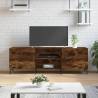 Stylish Smoked Oak TV Cabinet - 150x30x50 cm | Hipomarket UK