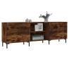 Stylish Smoked Oak TV Cabinet - 150x30x50 cm | Hipomarket UK