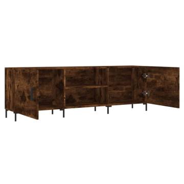 Stylish Smoked Oak TV Cabinet - 150x30x50 cm | Hipomarket UK