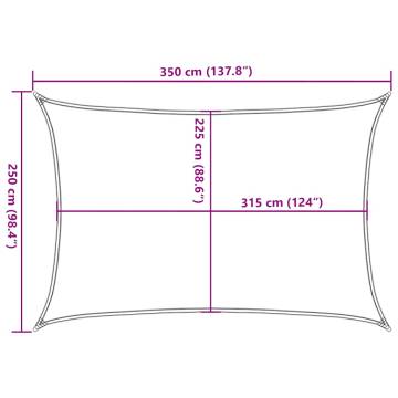 Sunshade Sail 160 gm² Light Green 2.5x3.5 m | Hipomarket