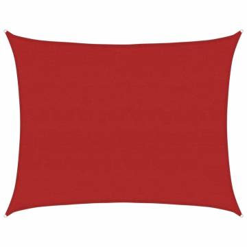 HDPE Sunshade Sail 6x7m - Red Shade Sail for Outdoor Protection