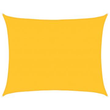 Rectangular Yellow Sunshade Sail 6x7 m HDPE - 160 gm²