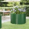 Garden Raised Bed Powder-coated Steel 100x100x68 cm Green