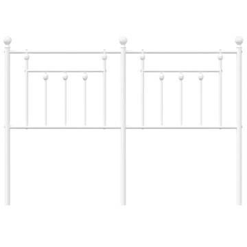 Stylish Metal Headboard White 140 cm - Robust Design