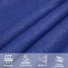 Sunshade Sail 160 gm² Blue 2.5x2.5x3.5 m HDPE - Hipo Market