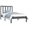 Grey Solid Wood Pine Bed Frame 90x190 cm - Stylish & Sturdy