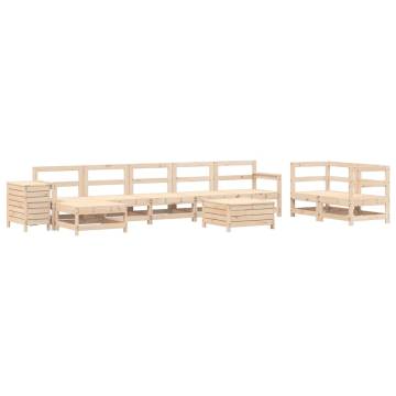 10 Piece Garden Sofa Set | Durable Solid Pine Wood